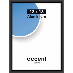 Accent aluminium lijst 13x18 cm zwart mat