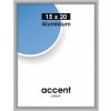 Accent aluminium lijst 15x20 cm zilver mat