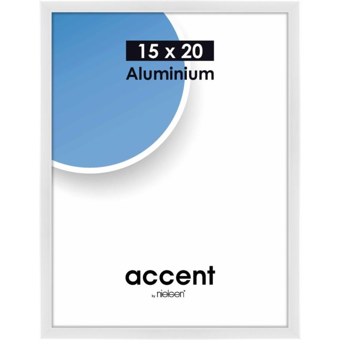 Accent Aluminium Lijst 15x20 cm wit glanzend