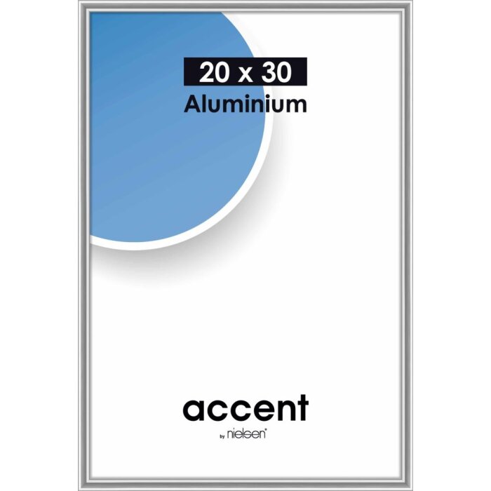 Accent aluminium lijst 20x30 cm zilver glanzend