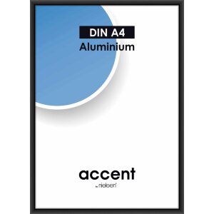 Accent aluminium lijst 21x29,7 cm zwart mat