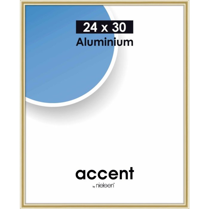 Accent aluminium lijst 24x30 cm goud