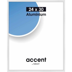 Accent aluminium lijst 24x30 cm wit glanzend