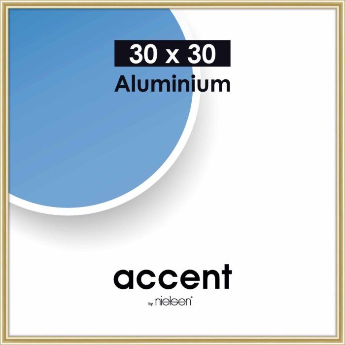 Accent aluminium lijst 30x30 cm goud