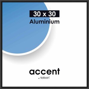 Accent aluminium lijst 30x30 cm zwart mat