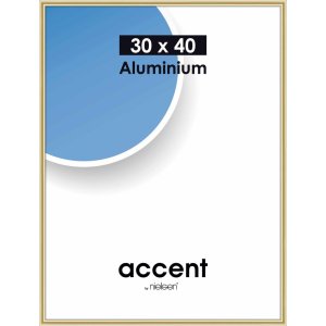 Accent aluminium lijst 30x40 cm goud