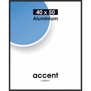 Accent aluminium lijst 40x50 cm zwart mat