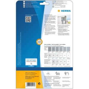 herma naamplaat etiketten a4 105x148 mm zilver extreem sterk klevende folie mat 100 st.