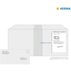 herma naamplaat etiketten a4 105x148 mm zilver extreem sterk klevende folie mat 100 st.