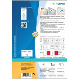 herma adresetiketten a4 wit 99,1x139 mm herpositioneerbaar papier mat ondoorzichtig 400 st.