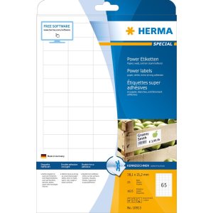 herma etiketten a4 wit 38,1x21,2 mm extreem sterk klevend...