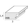 Houten lijst s49b donkergrijs gelakt 13x18 cm