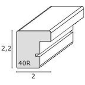 Houten lijst s40r 30x30 cm donkergrijs