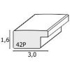 Deknudt Kunststof lijst s42p brons 20x20 cm vezelstructuur